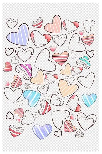 简笔画爱心手绘心形会飞的心