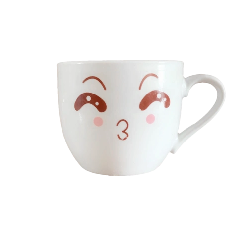 可爱脸卡通水杯杯子实物图片