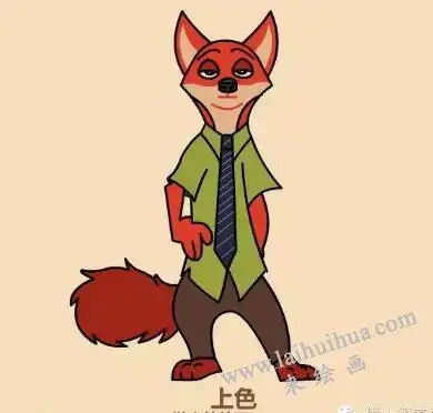 狐狸拟人漫画人物简笔画