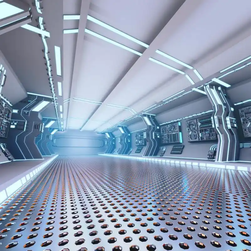 未来派设计太空飞船内部