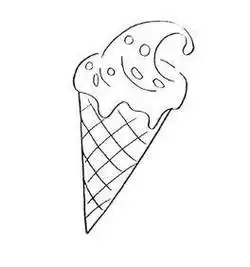 冰淇淋简笔画 冰淇淋简笔画图片大全