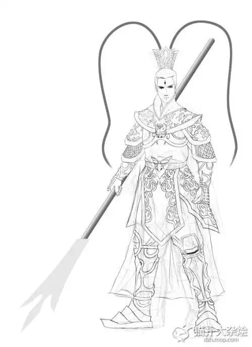 宇宙新神的武器简笔画