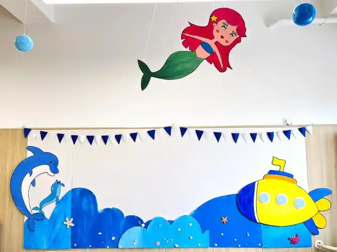 幼儿园  #幼师  #环创  #海洋世界新教室从无到有 大家共同努力的