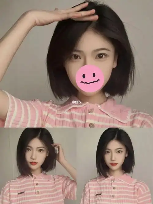 好看到跺脚的一刀切齐肩短发78适合圆脸