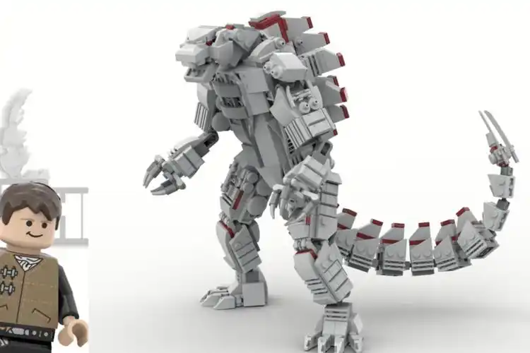 乐高怪兽机械哥斯拉moc拼搭图纸教程