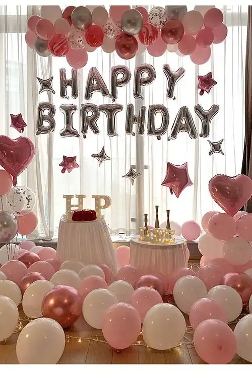成人生日气球套装男女生日浪漫创意派对场景布置背景墙装扮套餐