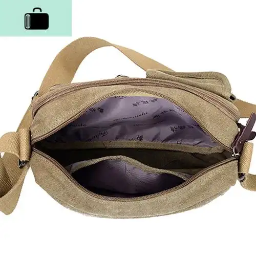 休闲帆布包女包包实用多层女式单肩斜跨包男女士布包小背包斜挎包new