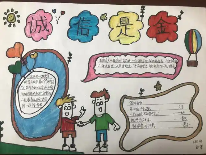 "诚信"主题手抄报