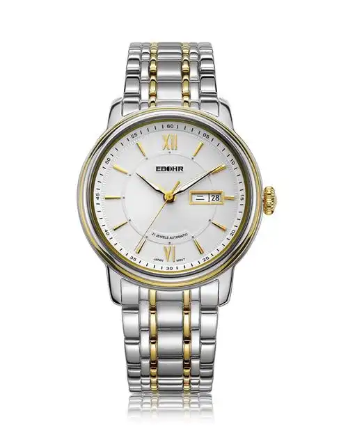 依波都市经典系列全自动机械白面男表