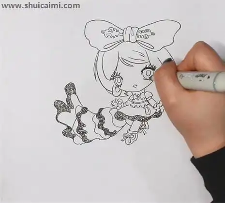 叶罗丽仙子菲灵简笔画怎么画叶罗丽仙子菲灵简笔画步骤