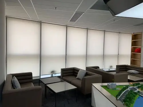 卷帘窗帘办公广告帘logo帘学校医院遮光遮阳防晒办公工程电动卷帘