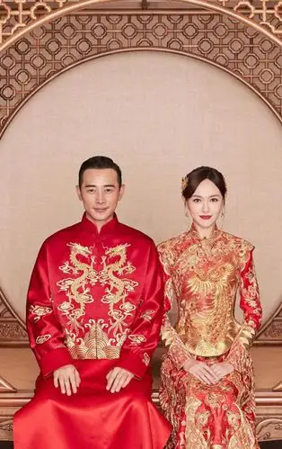 唐嫣罗晋甜美浪漫婚纱写真图片