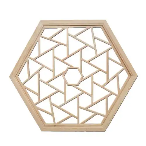 东阳木雕仿古中式镂空实木八角窗格客厅玄关木雕