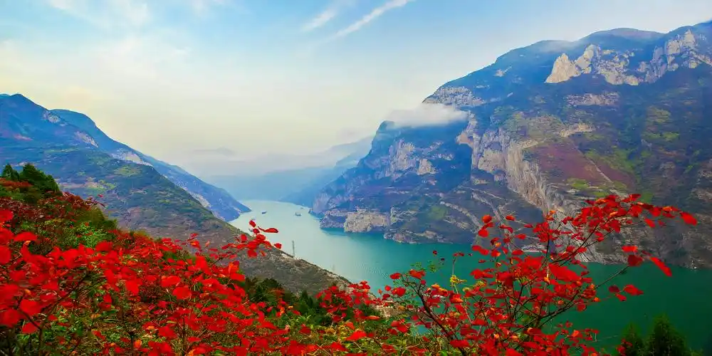 【红叶映三峡(1)摄影图片】长江三峡风光摄影_qz27587462_太平洋电脑