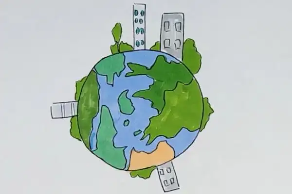 地球简笔画画法 地球简笔画步骤