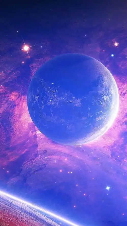 奇幻星球唯美星空背景