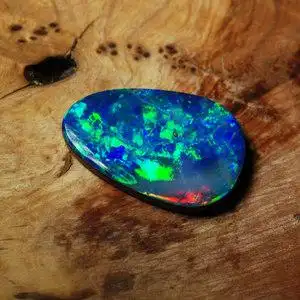 欧珀天然双层围岩澳洲澳宝裸石星空戒面2.6ct 9.7*13宝石加工欧泊