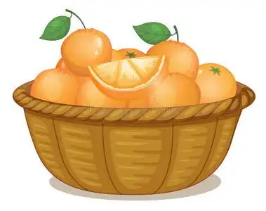 有桔子篮子图片