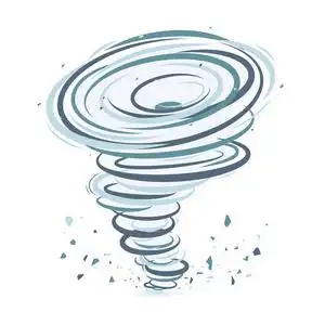 卡通龙卷风图片-卡通龙卷风素材-卡通龙卷风插画-摄图新视界