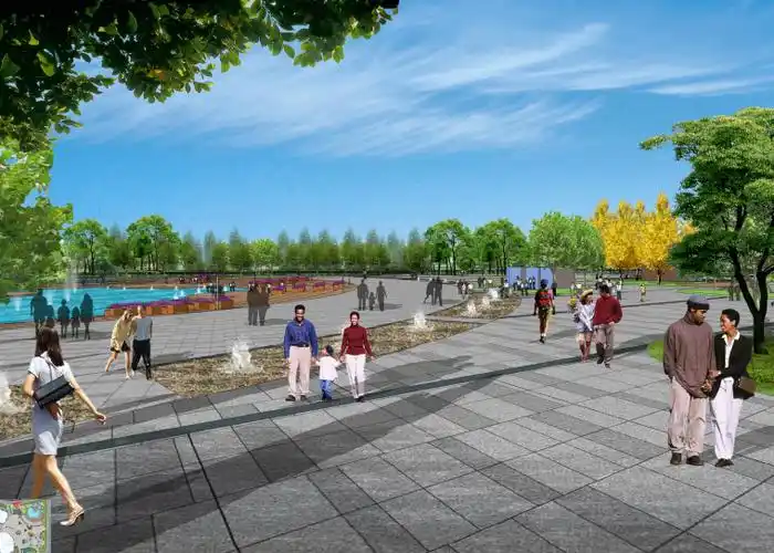 [山东]烟台现代典雅文化广场景观设计方案-广场及绿地景观-筑龙园林景