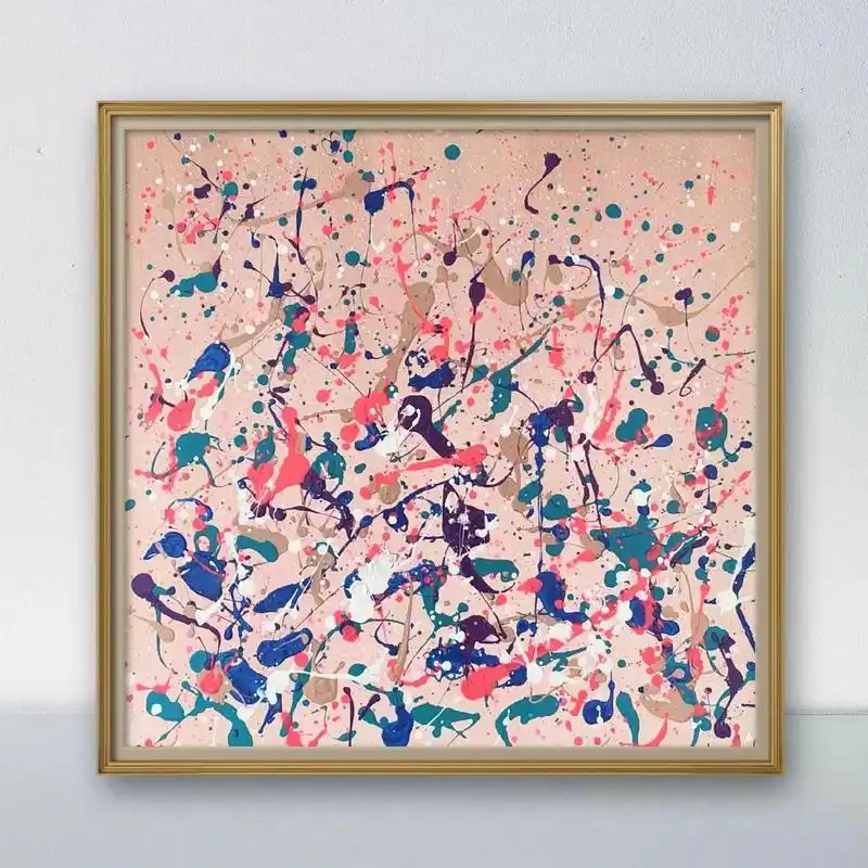 实木内框,丙烯肌理画综合材料,仅此一幅! 尺寸:50cm× - 抖音