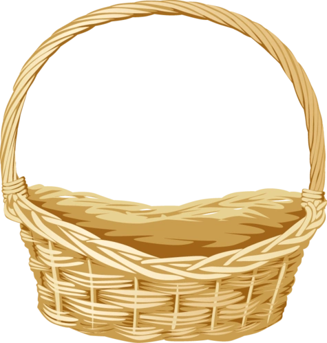 卡通手绘篮子png透明无水印高清免抠矢量图片素材免费分享下载