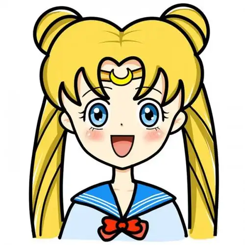 月亮公主美少女战士简笔画_简笔画-绘画者图库