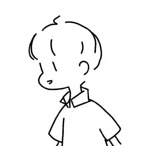 有没有白底一条黑线的简笔头像?