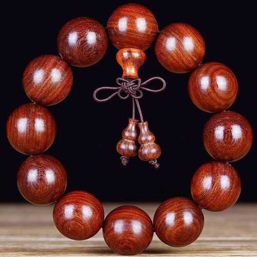 手链正宗缅甸花梨木手串红木佛珠念珠情侣饰品黄花梨木