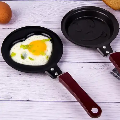 创意diy迷你小锅心形煎蛋爱心鸡蛋平底不粘锅diy模具