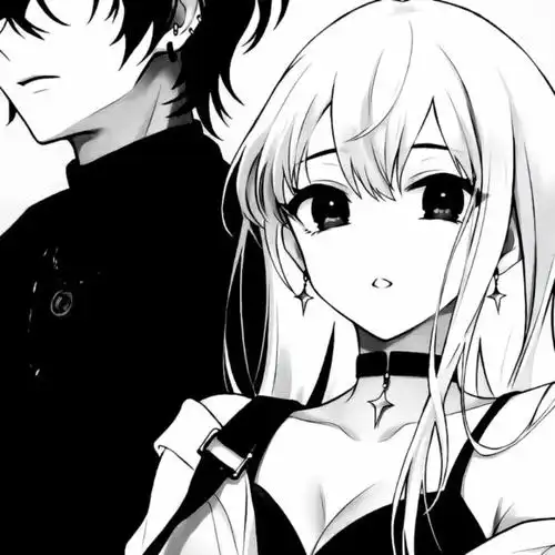 初为女友,请多关照(●70●) 74 黑白动漫情侣头像