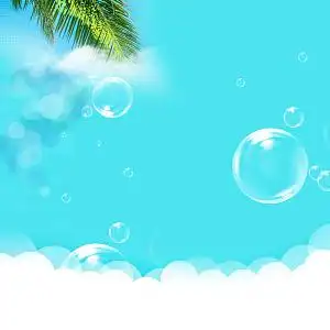 蓝色清新宝宝洗护产品psd分层主图背景