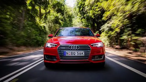 奥迪a4轿车正面图,红色,速度 壁纸 - 1920x1080 全高清