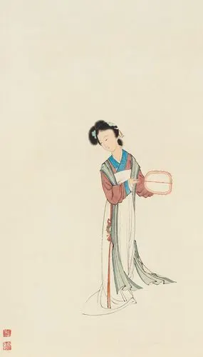 执扇仕女