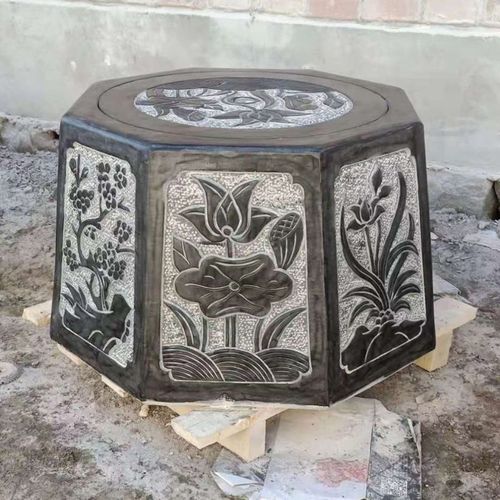 石雕井口青石仿古老式井圈井台庭园井沿家用水井八角石井栏井套