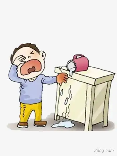 被水烫伤的人png素材透明免抠图片-装饰效果