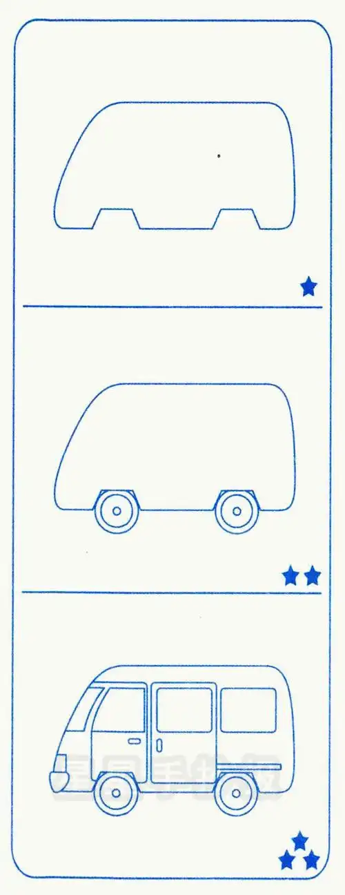 面包车简笔画