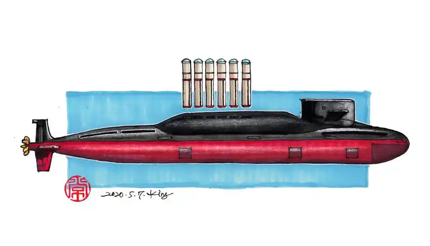 手绘丨潜艇