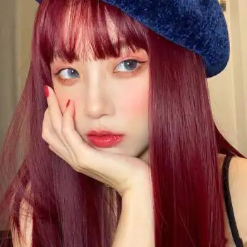 流行色染发剂自己在家染发樱花粉棕酒红色染发膏学生酒红色自然黑发染