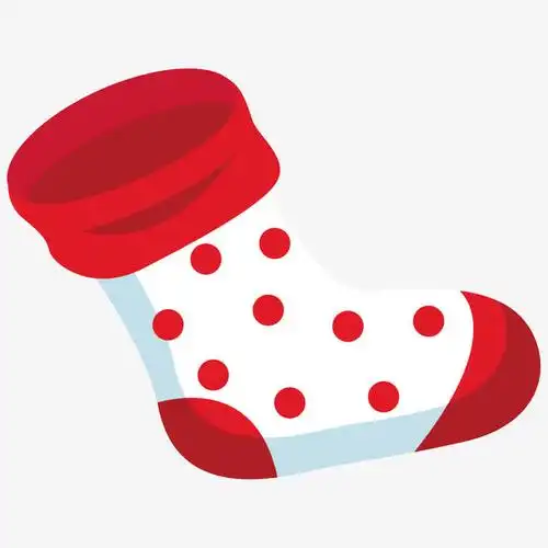 卡通红色圣诞袜子