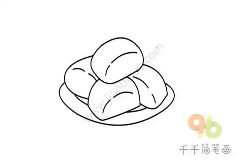 可爱小馒头简笔画