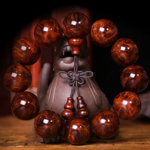 海南黄花梨手串 满瘤疤降香海黄木男女手串紫油梨老料佛珠