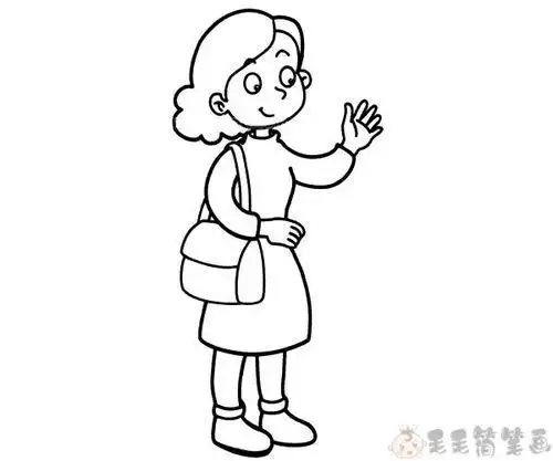 人物画妈妈简笔画