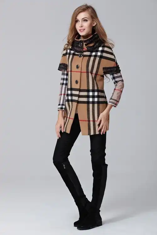 burberry巴宝莉 女士中长款短袖风衣 杏色