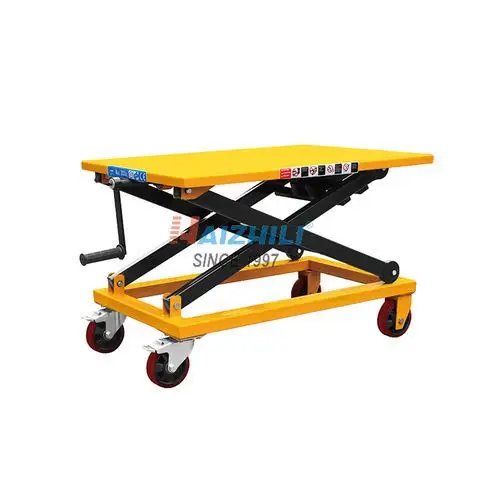 海之利交设备厂粮仓用手摇曲柄手动升降台