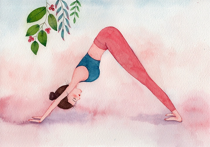 瑜伽|插画|商业插画|cocoxuxu_原创作品-站酷zcool