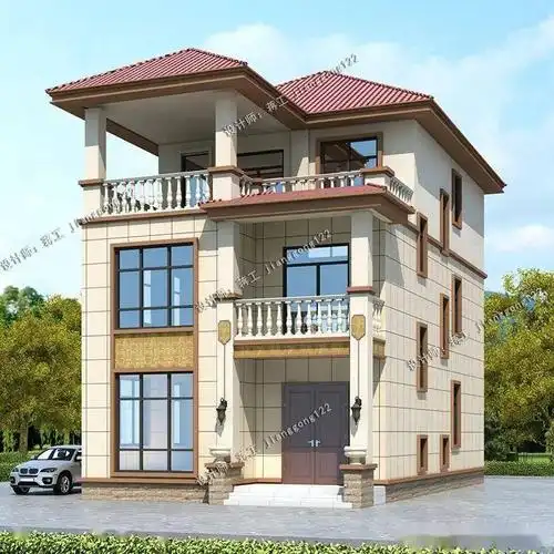 8米宽能建什么样的别墅5款户型参考还是三层大气房间多