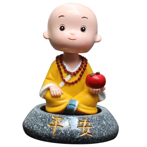 网红小和尚车内饰品摆件保平安创意高档男车载摇头汽车上装饰用品