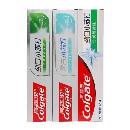 高露洁美白牙膏劲白小苏打竹炭薄荷茉莉白茶正品牙膏