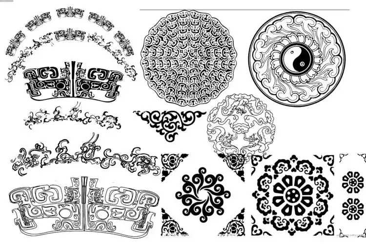 古典传统花纹图案psd分层素材